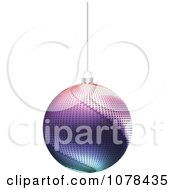 Clipart Purple Hanging Christmas Bauble Of Dots Royalty Free Vector Illustration