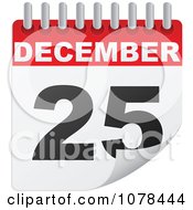 Clipart Turning December 25 Desk Calendar Royalty Free Vector Illustration