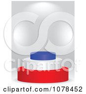 3d French Flag Podium