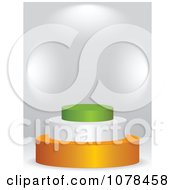 Clipart 3d Austrian Flag Podium Royalty Free Vector Illustration