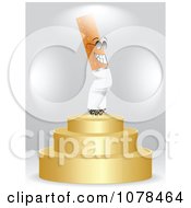 Poster, Art Print Of 3d Cigarette On A First Place Podium