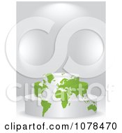 Clipart 3d White And Green Atlas Podium Royalty Free Vector Illustration