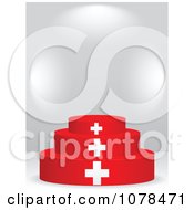 Clipart 3d Swiss Flag Podium Royalty Free Vector Illustration