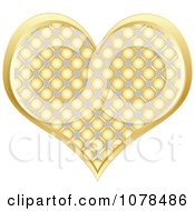 Clipart Golden Luxury Playing Card Suit Heart Royalty Free Vector Illustration