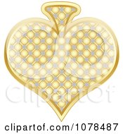 Poster, Art Print Of Golden Luxury Playing Card Suit Spade