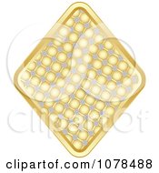 Clipart Golden Luxury Playing Card Suit Diamond Royalty Free Vector Illustration