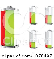 Poster, Art Print Of 3d Bulgarian Flag Batteries At Different Charge Levels
