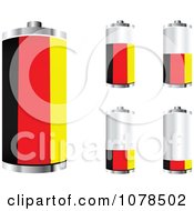 Poster, Art Print Of 3d German Flag Batteries At Different Charge Levels