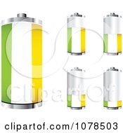 Poster, Art Print Of 3d Ireland Flag Batteries At Different Charge Levels