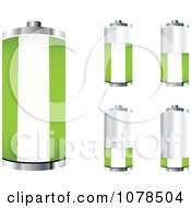 Poster, Art Print Of 3d Nigerian Flag Batteries At Different Charge Levels