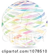 Poster, Art Print Of Sphere Of Gradient Colorful Ribbons