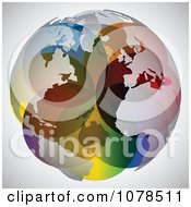 Poster, Art Print Of Colorful World Map Sphere