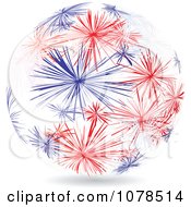 Poster, Art Print Of Abstract American Fireworks Sphere