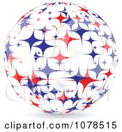 Poster, Art Print Of Abstract American Stars Sphere