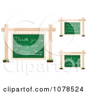 Poster, Art Print Of Messages On Green Chalk Boards