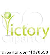 Clipart Green Victory Globe Dewy Plant Royalty Free Vector Illustration