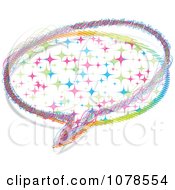 Clipart Colorful Starry Live Chat Instant Messenger Balloon Royalty Free Vector Illustration