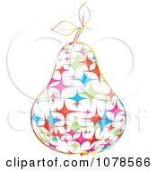 Poster, Art Print Of Colorful Starry Pear
