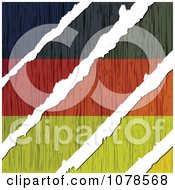 Poster, Art Print Of White Tears Through A Wooden German Flag