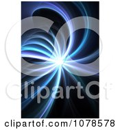 Poster, Art Print Of Bright Light And Blue Fractal Spirals