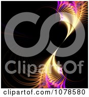 Clipart Pink And Gold Twisting Fractal Royalty Free CGI Illustration