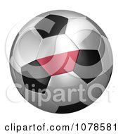 3d Poland Flag On A Traditional Soccer Ball
