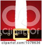 Poster, Art Print Of 3d Santa Belt Buckle Over A Red And White Suit