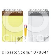 Poster, Art Print Of Stubby Pencil With White And Yellow Notepads
