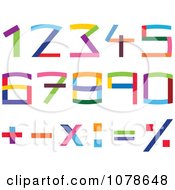 Poster, Art Print Of Colorful Numbers And Math Symbols