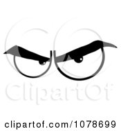 Clipart Black And White Pair Of Evil Eyes Royalty Free Vector Illustration by Hit Toon