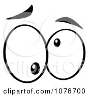 Poster, Art Print Of Black And White Pair Of Crazy Eyes