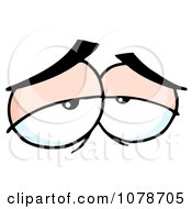 Clipart Pair Of Exhausted Eyes Royalty Free Vector Illustration