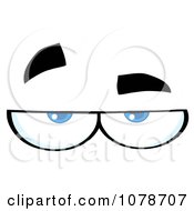 Clipart Pair Of Skeptical Eyes Royalty Free Vector Illustration
