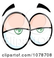 Clipart Pair Of Annoyed Eyes Royalty Free Vector Illustration