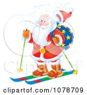 Poster, Art Print Of Santa Skiing