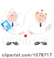 Clipart Male Surgeon And Doctor Royalty Free Vector Illustration by Alex Bannykh