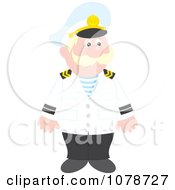 Clipart Happy Captain Royalty Free Vector Illustration by Alex Bannykh