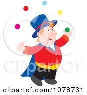 Clipart Happy Man Juggling Royalty Free Vector Illustration