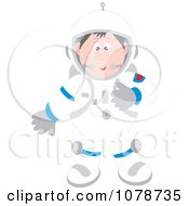 Clipart Astronaut In A Space Suit Royalty Free Vector Illustration