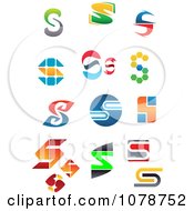 Clipart Abstract Letter S Logos Royalty Free Vector Illustration