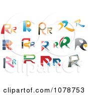 Poster, Art Print Of Abstract Letter R Logos