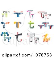 Poster, Art Print Of Abstract Letter T Logos