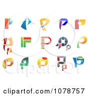 Poster, Art Print Of Abstract Letter P Logos