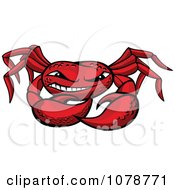 Clipart Grinning Red Crab Royalty Free Vector Illustration