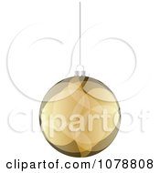 Clipart Suspended Gold Christmas Bauble Royalty Free Vector Illustration