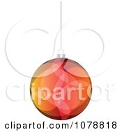Clipart Suspended Red And Orange Christmas Bauble Royalty Free Vector Illustration