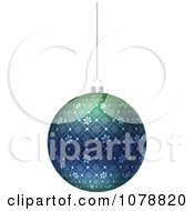 Clipart Suspended Blue Snowflake Christmas Bauble Royalty Free Vector Illustration