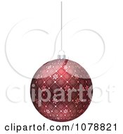 Clipart Suspended Red Snowflake Christmas Bauble Royalty Free Vector Illustration