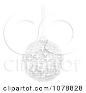 Clipart Suspended Silver Star Christmas Bauble Royalty Free Vector Illustration
