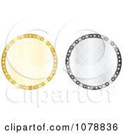 Clipart Gold And Silver Circle Frames Royalty Free Vector Illustration